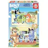 Image de Puzzles en Bois Bluey 2 X 50 Pièces pour Enfants - Neuf