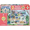 Image de Auß en Innen Haus puzzle 2x100pcs