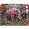 Image de Puzzle - EDUCA - Éléphant Fleuri - 500 pieces - Theme Animaux - Pour enfants a partir de 10 ans - Neuf