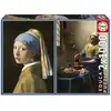 Image de Puzzle - EDUCA - La Jeune Fille a la Perle + La Laitiere, Johannes Vermeer - 2x1000 pieces - Neuf