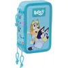 Image de Trousse à crayons triple Bluey bleu ciel 12,5 x 19,5 x 5,5 cm 36 pièces
