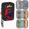 Image de Trousse à crayons noire Spiderman 37 pièces avec accessoires Safta