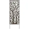 Image de Panneau métal avec motifs décoratifs/Arbres - 0,60 x 1,50 m - Brun vieilli