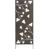 Image de Panneau métal avec motifs décoratifs/Feuilles - 0,60 x 1,50 m - Brun vieilli