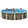 Image de Toi - Kit Piscine Hors-sol Acier Muro Ronde Ø6.40 X 1.20m Décor Pierre