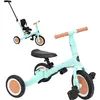 Image de Olmitos Tricycle enfant Gyro+ 5 en 1 pour enfants de 1 à 5 ans, transformable en draisienne ou vélo, Vert menthe
