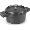 Image de Cocotte ronde en fonte émaillée 20cm noir - Lacor - 25921 -