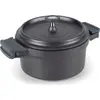 Image de Cocotte ronde en fonte émaillée 24cm noir - Lacor - 25925 -