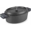Image de Cocotte ovale en fonte émaillée 26cm noir - Lacor - 25933 - fundicion