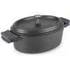 Image de Lacor - Cocotte Noire Ovale Alu Fondu 26x20