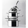 Image de Faitout inox 20cm + couvercle verre - Lacor - 60870 - trichef