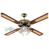 Image de Suinga   Ventilateur De Plafond 132 Cm 45 W   4 Pales En Mdf   3 Vitesses   Éclairage Cristal Rétro   Interrupteurs À Chaînette
