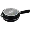 Image de Poêle Double Spéciale Pour Omelette Espagnole Et Pancakes Omelettes Crêpes, 24 Cm Noir