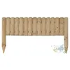 Image de Suinga   Clôture En Bois Vampire 40 Cm   Bordure Décorative En Bois Traité Pour Extérieur   Longueur 105 Cm, Largeur 7 Cm, Bords Arrondis