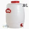 Image de Graf - Fût Bidon 30 Litres En Polyéthylène Alimentaire Pour Liquides Et Boissons, Avec Robinet, Incolore, 33x47 Cm