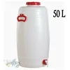 Image de Graf - Fût Bidon 50 Litres En Polyéthylène Alimentaire Pour Liquides Et Boissons, Avec Robinet, Incolore, 33x69 Cm