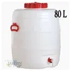 Image de Graf - Fût Bidon 80 Litres En Polyéthylène Alimentaire Pour Liquides Et Boissons, Avec Robinet, Incolore, 48x63 Cm