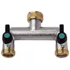 Image de Suinga - Robinet De Jardin Double De 1/2'' X 3/4'', Robinet D'Eau Vertical, Robinet En Laiton Avec Double Connexion