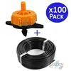 Image de Suinga - Tuyau D'Arrosage Goutte À Goutte 16 Mm 100 Mètres + 100 Goutteur À Compensation Automatique 2 Litres Par Heure