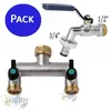 Image de Suinga - Robinet De Jardin Arrosage 1/2'' + Répartiteur 2 Sorties Métalliques