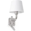 Image de Applique murale ESSENTIAL avec bras de lecture LED nickel mat, blanc