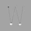 Image de Suspension MINE SPACE 2 flammes gris foncé, blanc