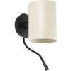 Image de Applique murale d'intérieur GUADALUPE avec lampe de lecture, noir/beige 20032-80