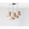 Image de Faro Samba Noir Lampe à suspendre Lamp Beige Abat-jour modifié