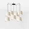 Image de Faro Conga Noir Lampe à suspendre Lamp Ø500*350*Ø450 Blanc Lamps