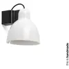 Image de Applique VENICE E27 15W aluminium noir brillant, céramique blanche L:20cm H:17.4cm Ø16.4cm dimmable