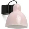 Image de Applique VENICE E27 15W aluminium noir brillant, céramique rose L:20cm H:17.4cm Ø16.4cm dimmable