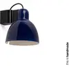 Image de Applique VENICE E27 15W aluminium noir brillant, céramique bleue L:20cm H:17.4cm Ø16.4cm dimmable
