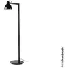 Image de Lampe sur pied VENICE, douille E27, 15W, acier satiné noir, abat-jour en céramique noir brillant, hauteur : 135 cm, variateur d'intensité