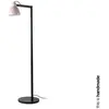 Image de Lampadaire VENICE E27 15W Acier noir satiné, céramique rose H:135cm dimmable