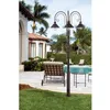 Image de Lampe sur mât NAUTICA 3-flux IP33 brun rouille