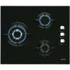 Image de Cata Cib 6021 Bk Cuisinière à gaz 59 Cm 3 brûleurs noir noir One Size