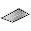 Image de Cata Hotte décorative îlot Bennu Slim 900 X/A avec 3 niveaux d'aspiration, panneau de contrôle tactile, moteur S6, largeur de 90 cm en finition inox