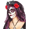 Image de Serre-tÃªte Fleuri - Dia De Los Muertos - Noir et Rouge