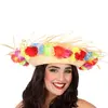 Image de Chapeau de paille Ã  fleurs - adultes