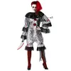 Image de DÃGUISEMENT FEMME CLOWN GRIS XS-S