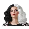 Image de Perruque bicolore noire et blanche - Femme