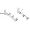 Image de Sauvic Corde à linge murale avec 6 rouleaux plastifiés Argent Argent One Size