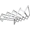 Image de Sauvic Fil à linge extensible recouvert de plastique 10 barres 80 Cm Argent Argent One Size