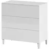 Image de Commode Amir 3 Tiroirs L80 X H80cm - Blanc - Blanc