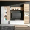Image de Mobimarket - Mobilier Essentiel De Salon-salle À Manger Lumineux 260 Cm (largeur) X 185 Cm (hauteur) X 42 Cm (profondeur)