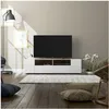 Image de Usinestreet - Meuble Tv Tamiko 138 Cm En Blanc Artik Et Chêne Canadien