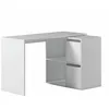 Image de Mobimarket - Bureau D'Angle Modulable Smart Avec Rangement L120cm - Blanc - Blanc