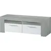 Image de AMBIT Élément TV 2 portes - Style contemporain - Gris et blanc - L 120 cm