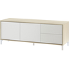 Image de CALICOSY - Meuble TV 2 portes et 2 tiroirs Brooklyn - L130 cm