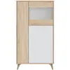Image de CALICOSY - Vitrine 3 portes avec étagères Kikua Plus - H142cm
